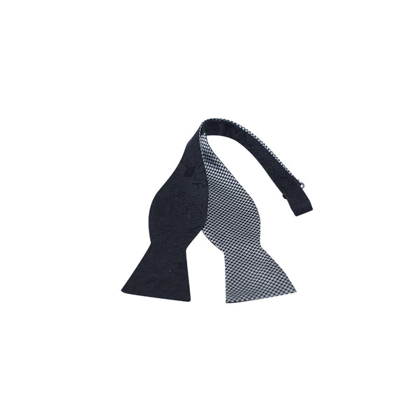 Black Paisley & Grey Check Reversible