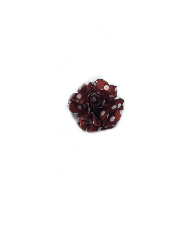 Burgundy & White Dots