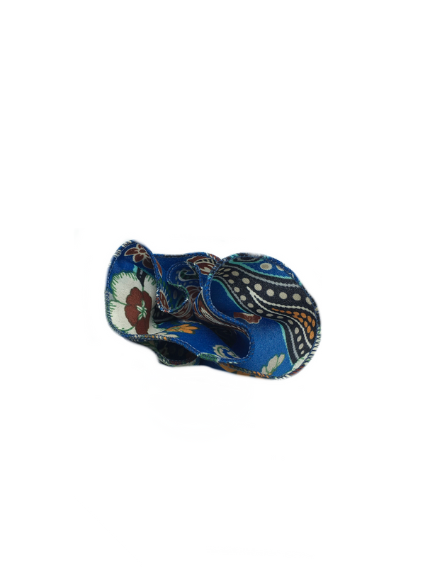 Cobalt & Multicolored Flowers